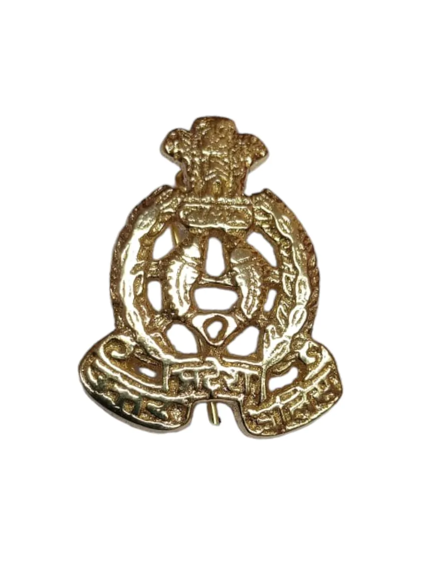 Barrett Cap Badge UP Police - Image 1